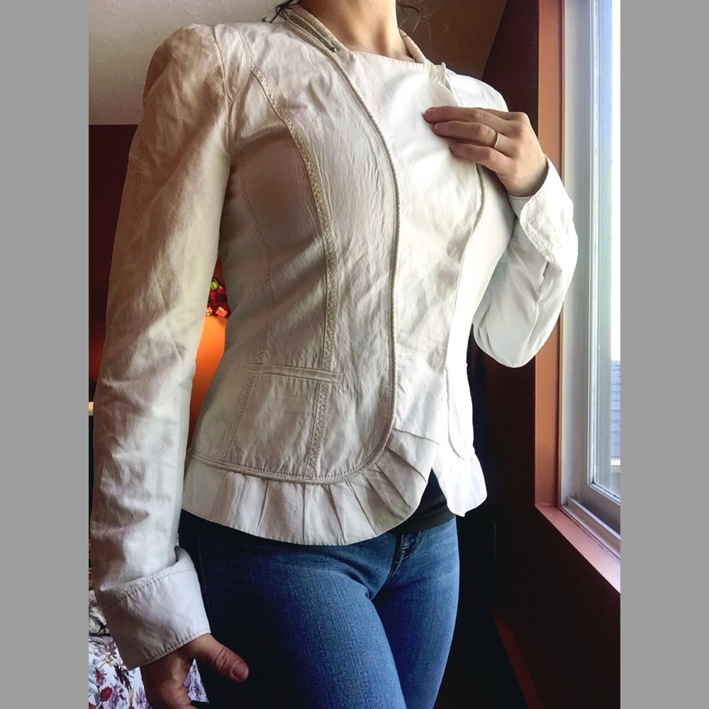 White Designer Jacket by Elie Tahari